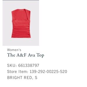 Abercrombie & Fitch Women's Scarlet Ava Tank Top